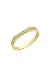Bony Levy 14k Gold Stacking Ring In Tsavorite Peridot