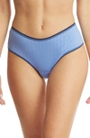 Hanky Panky Movecalm High Rise Thong In Blue