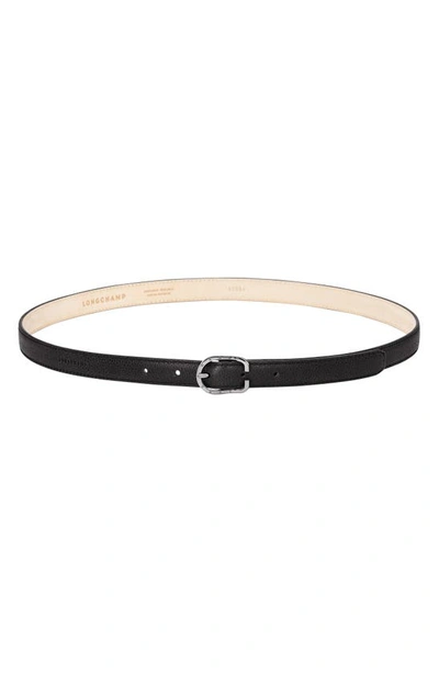 Longchamp Ceinture Femme Le Foulonné In Black