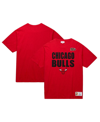 Mitchell & Ness Men's  Red Distressed Chicago Bulls Hardwood Classics Legendary Slub T-shirt In Red