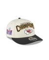 New Era Cream/black Kansas City Chiefs Super Bowl Lviii Champions Locker Room Low Profile 9fifty Ad In Cream