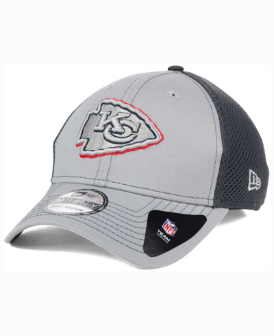 New Era Kansas City Chiefs Grayed Out Neo 39thirty Cap In Gray,charcoal