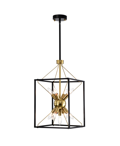 Home Accessories Snowgaze 12" 9-light Indoor Chandelier With Light Kit In Matte Black And Gold
