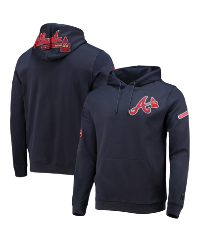 Pro Standard Men's  Navy Atlanta Braves Team Logo Pullover Hoodie