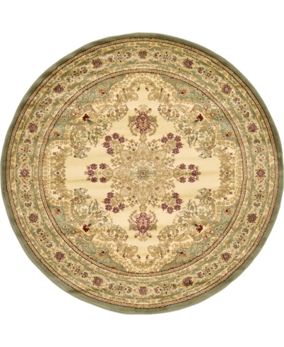 Bayshore Home Closeout!  Belvoir Blv1 6' X 6' Round Area Rug In Ivory,green