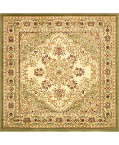 Bayshore Home Belvoir Blv1 8' X 8' Square Area Rug In Ivory,green