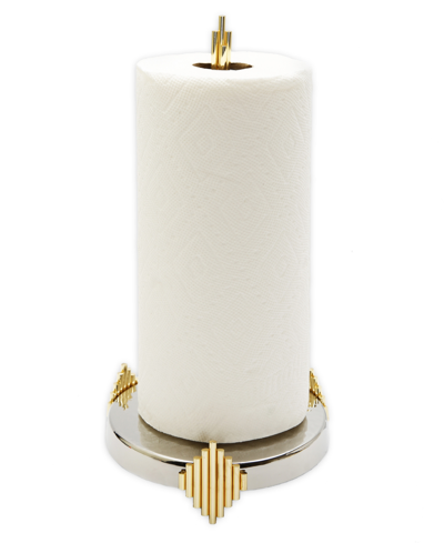 Classic Touch Symmetrical Design Paper Towel Holder In Gold