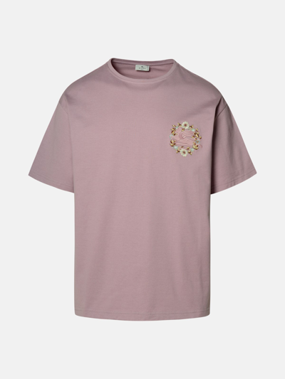 Etro Kids' Lilac Cotton T-shirt In Pink