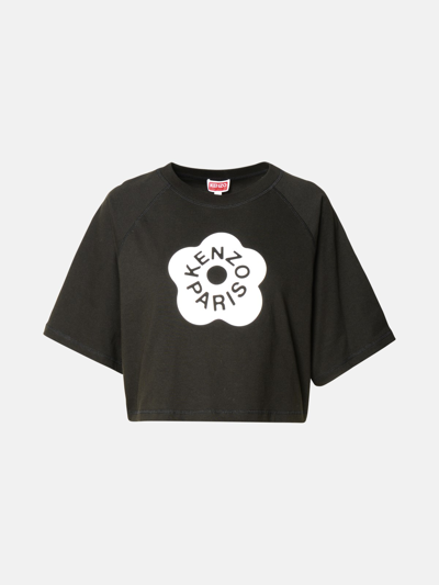 Kenzo Kids' T-shirt Crop Logo In Black