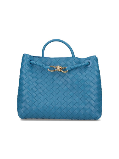 Bottega Veneta 'andiamo' Midi Bag In Blue