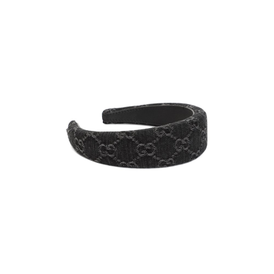 Gucci Monogrammed Headband In Black Medium Grey