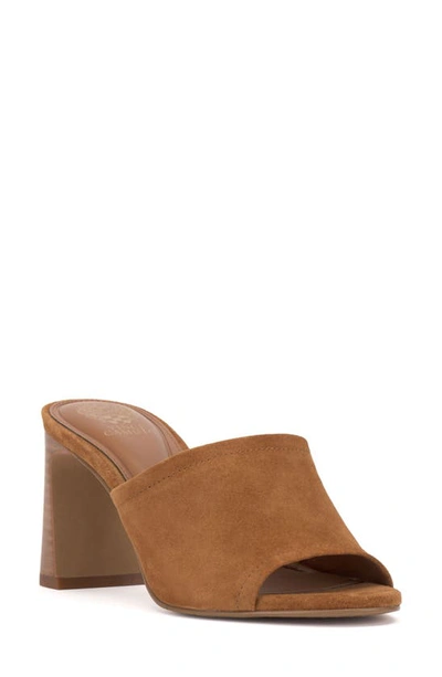Vince Camuto Women's Alyysa High Heel Slide Sandals In Golden Walnut Suede