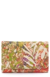 Hobo Jill Leather Trifold Wallet In Tropic Print