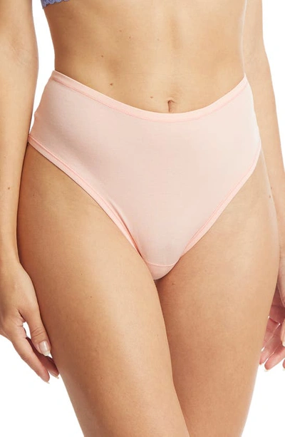 Hanky Panky Playstretch High Rise Thong In Pink