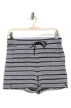 Andrew Marc Heritage Stripe Shorts In Black/ White Combo