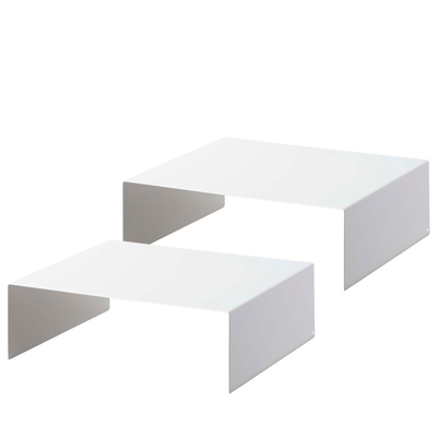 Yamazaki Home Riser Shelf Set Of 2 In White