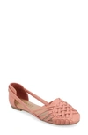 Journee Collection Journee Ekko Weave Flat In Rose