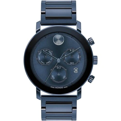 Pre-owned Movado 3600812 Men's Bold Evolution Blue Dial Quartz Watch