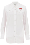 Alessandra Rich Logo Patch Mini Dress In White (white)