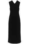 JIL SANDER MIDI DRESS IN OPENWORK KNIT