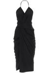 Rick Owens Gerafftes Midikleid In Black (black)