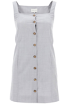 LOULOU STUDIO BUTTONED PINAFORE DRESS