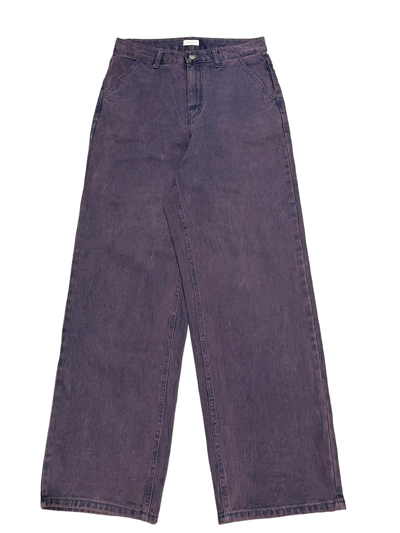 Pre-owned Balenciaga 2009  Purple Washed Wide Baggy Denim