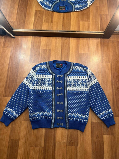 Pre-owned Avant Garde X Vintage Sweater Windjord Norway L Dale Of Norway In Blue