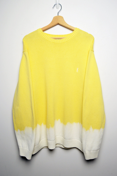 Pre-owned 1 Of 1 X Vintage Ysl Vintage Sweater L-lx Tie Dye In Yellow