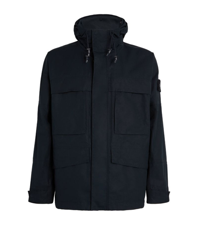 Stone Island Ghost Piece O-ventile Parka In Navy