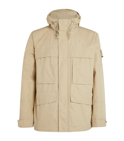 Stone Island Ghost Piece O-ventile Parka In Beige