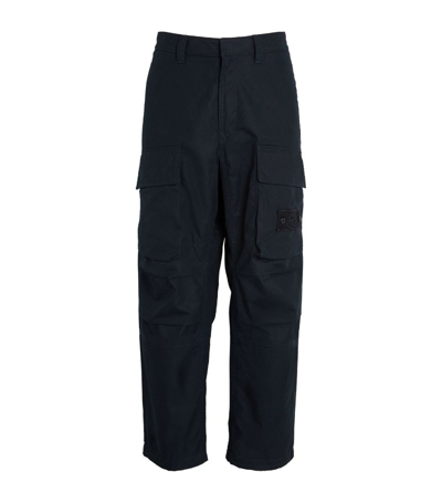Stone Island Ghost Piece Cargo Trousers In Navy