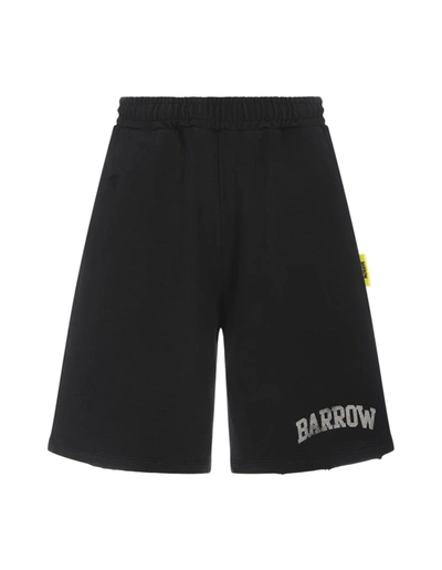 Barrow Black Sporty Bermuda Shorts With Logo