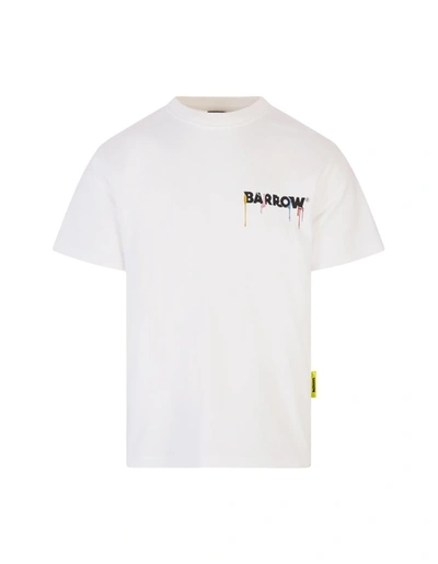 Barrow White T-shirt With  Spots Print