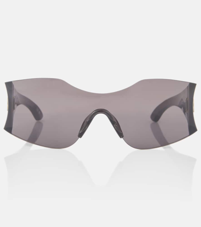 Balenciaga Hourglass Mask Sunglasses In Grey