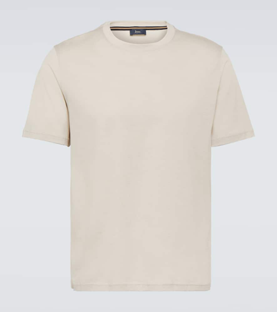 Herno Cotton Jersey T-shirt In Blue
