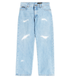 DOLCE & GABBANA DISTRESSED STRAIGHT JEANS