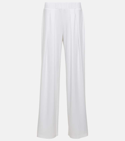 Norma Kamali Low-rise Straight Trousers In White
