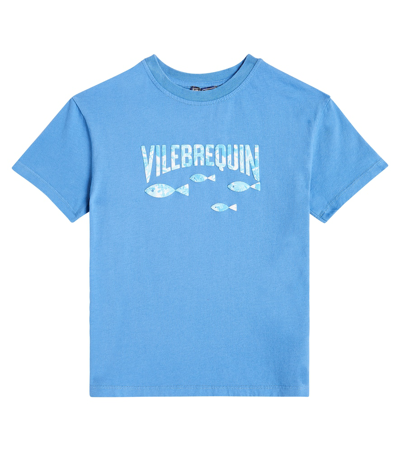 Vilebrequin Kids' Gaia Cotton Jersey T-shirt In Ocean