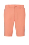 Hugo Boss Slim-fit Shorts In Water-repellent Easy-iron Fabric In Red