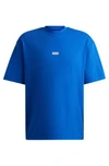 Hugo Boss Cotton-jersey T-shirt With New-season Logo Story In Light Blue