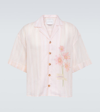 KING & TUCKFIELD FLORAL OVERSIZED COTTON BOWLING SHIRT