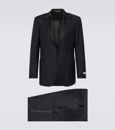 Canali Wool Smoking In Black