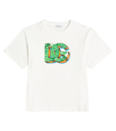 Dolce & Gabbana Kids' Logo-print Cotton T-shirt In White