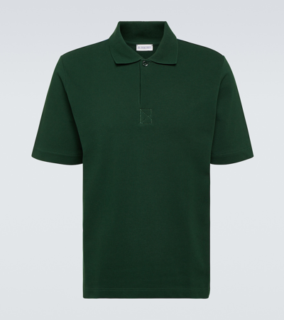 Burberry Cotton Polo Shirt In Ivy
