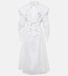 Vivienne Westwood Kate Cotton Lace-up Midi Shirt Dress In White