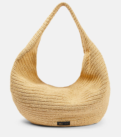 Khaite Olivia Large Raffia Tote Bag In Brown