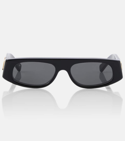Gucci Logo Rectangular Sunglasses In Black