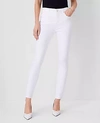 Ann Taylor Petite Mid Rise Skinny Jeans In White In White