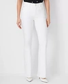 Ann Taylor Mid Rise Boot Jeans In White - Curvy Fit In White